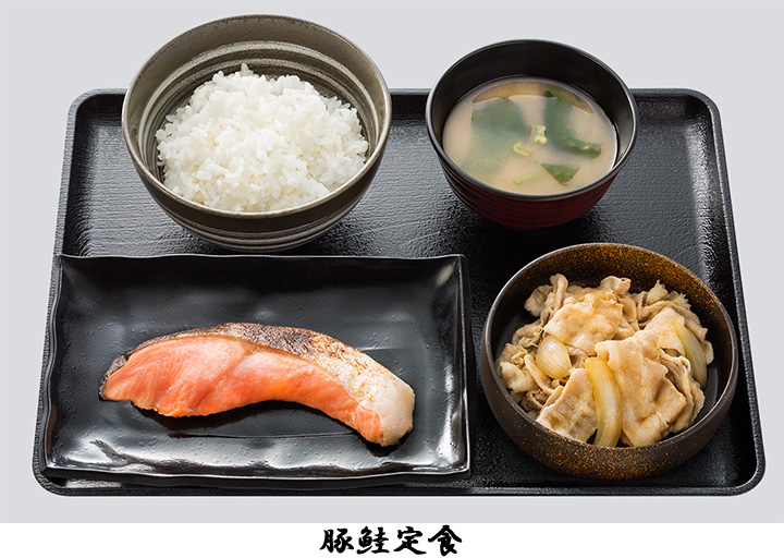 吉野家豚鮭定食